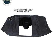 XD Nomadic 270 - Awning Wall 3 W/Black Out, Passenger Side, Black Body, Black Trim W/Storage Bag Overland Vehicle Systems