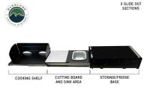 Cargo Box Kitchen With Slide Out Sink, Cooking Shelve and Slide Out Work Station Overland Vehicle Systems