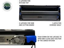 Cargo Box Kitchen With Slide Out Sink, Cooking Shelve and Slide Out Work Station Overland Vehicle Systems