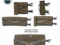 Small Wrench Tool Roll (12 Slot) Number 16 Waxed Canvas Overland Vehicle Systems
