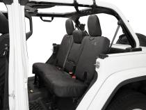 Jeep Wrangler Seat Covers For Jeep 2018-2023 Wrangler JL 4 Door Rear With Fold Down Arm Rest Premium Vinyl Fabric Black Diamond Bestop