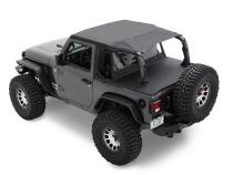 Jeep Wrangler Bikini Top Header Safari Cable Style Bikini Tops For Jeep 2018-2023 Wrangler JL 2 Door Black Diamond Bestop