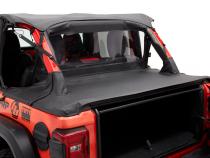 Jeep Wrangler Bikini Top Header Safari Cable Style Bikini Tops For Jeep 2024-Current Wrangler JL 4 Door Black Diamond Bestop