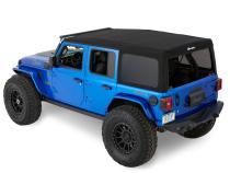Jeep Soft Top Supertop Squareback Soft Top For Jeep 2018-Current Wrangler JL 4 Door Black Diamond Bestop