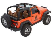 Jeep Wrangler Trektop Glide Slantback Soft Tops For Jeep 2007-2018 Wrangler JK 2 Door Black Diamond Bestop