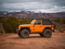 Jeep Wrangler Trektop Glide Slantback Soft Tops For Jeep 2018-Current Wrangler JL 2 Door Black Diamond Bestop