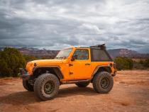 Jeep Wrangler Trektop Glide Slantback Soft Tops For Jeep 2018-Current Wrangler JL 2 Door Black Diamond Bestop