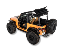 Jeep Wrangler Trektop Glide Slantback Soft Tops For Jeep 2018-Current Wrangler JL 2 Door Black Diamond Bestop
