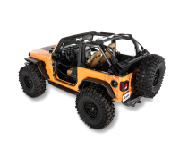 Jeep Wrangler Trektop Glide Slantback Soft Tops For Jeep 2018-Current Wrangler JL 2 Door Black Diamond Bestop