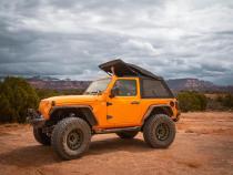 Jeep Wrangler Trektop Glide Slantback Soft Tops For Jeep 2018-Current Wrangler JL 2 Door Black Diamond Bestop