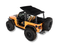 Jeep Wrangler Trektop Glide Slantback Soft Tops For Jeep 2018-Current Wrangler JL 2 Door Black Diamond Bestop