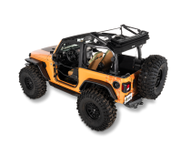 Jeep Wrangler Trektop Glide Slantback Soft Tops For Jeep 2018-Current Wrangler JL 2 Door Black Diamond Bestop