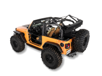 Jeep Wrangler Trektop Glide Slantback Soft Tops For Jeep 2018-Current Wrangler JL 2 Door Black Diamond Bestop