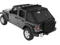 Trektop Slantback Soft Top For Jeep 2018-Current Wrangler JL 4 Door Black Diamond Bestop