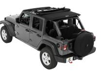 Trektop Slantback Soft Top For Jeep 2018-Current Wrangler JL 4 Door Black Diamond Bestop