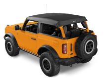 Trektop Slantback Soft Top For Ford 2021-2024 Bronco 2 Door No Raptor Black Diamond Preminum Fabric Bestop