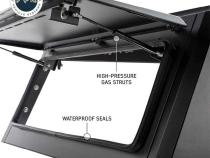Expedition Truck Cap W/Full Wing Doors, Front and Rear Windows and 3rd Brake Light 09-24 Ford F150 5.5 Foot Bed Overland Vehicle Systems