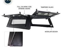 Expedition Truck Cap W/Full Wing Doors, Front and Rear Windows and 3rd Brake Light 09-24 Ford F150 5.5 Foot Bed Overland Vehicle Systems