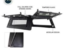 Expedition Truck Cap W/Full Wing Doors, Front and Rear Windows and 3rd Brake Light 17-22 Ford F250/350 6.8 Foot Bed Overland Vehicle Systems