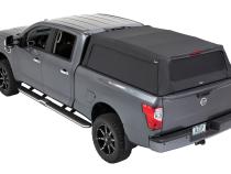 Supertop Truck Bed Cap 2 For Nissan 2004-2024 Titan 5.5 Foot Black Diamond PVC Coated Sailcloth No Drill Bestop