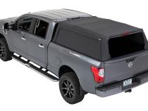 Supertop Truck Bed Cap 2 For Nissan 2004-2024 Titan 5.5 Foot Black Diamond PVC Coated Sailcloth No Drill Bestop