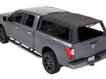 Supertop Truck Bed Cap 2 For Nissan 2004-2024 Titan 5.5 Foot Black Diamond PVC Coated Sailcloth No Drill Bestop