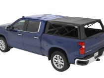 Supertop Truck Bed Cap 2 For Chevy/GMC 2019-2024 Silverado/Sierra 1500 Exc 19 Classic 6.5 Foot Black Diamond PVC Coated Sailcloth No Drill Bestop