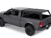 Supertop Truck Bed Cap 2 For Dodge 2009-10 Ram 1500 6.5 Foot Black Diamond PVC Coated Sailcloth No Drill Bestop