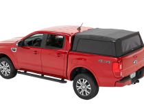 Supertop Truck Bed Cap 2 For Ford 2019-2024 Ranger 5.0 Foot Black Diamond PVC Coated Sailcloth No Drill Bestop