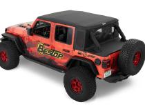 Jeep Wrangler Halftop Soft Top Conversion Kit For Jeep 2018-2023 Wrangler JL 4 Door Black Diamond Bestop