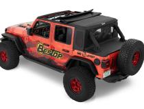 Jeep Wrangler Halftop Soft Top Conversion Kit For Jeep 2018-2023 Wrangler JL 4 Door Black Diamond Bestop