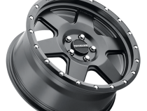 Aluminum Wheels 17x9 Boost 946B Satin Black 6 Spoke 0 Offset 5 on 139.7 Bolt Pattern 107.95 Bore Raceline