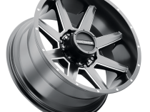 Aluminum Wheels 17x8.5 Stryker 954M Milled-Dimples Satin Black 0 Offset 8 on 165.1 Bolt Pattern 125.2 Bore Raceline