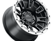 Aluminum Wheels 17x9 Compass 956BS Satin Black Silver Ring -12 Offset 5 on 127 Bolt Pattern 78.1 Bore Raceline