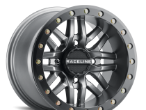 Aluminum Wheels 15x7 Ryno Beadlock UTV A91G Matte Dark Gunmetal Grey 10 Offset 4 on 137 Bolt Pattern 113.9 Bore Raceline