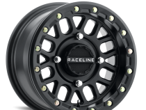 Aluminum Wheels 14x7 Podium Beadlock UTV A93B Satin Black 10 Offset 4 on 110 Bolt Pattern Raceline