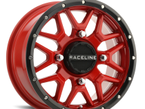 Aluminum Wheels 14x7 Krank Simulated Beadlock UTV A94R Red 10 Offset 4 on 110 Bolt Pattern Raceline
