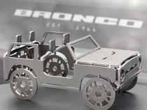 Bronco Business Card Holder Flat Stainless Steel Bendy Bronco Rock Slide Engineering