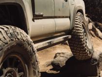 Tacoma Rock Sliders For 05-23 Toyota Tacoma Standard Bed Black Powdercoat Steel Rock Slide Engineering
