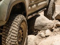 Tacoma Rock Sliders For 05-23 Toyota Tacoma Standard Bed Black Powdercoat Steel Rock Slide Engineering