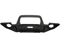 Jeep JK Full Front Bumper For 07-18 Wrangler JK With Winch Plate Bull Bar Black Powdercoated Rigid Series Rock Slide Engineering