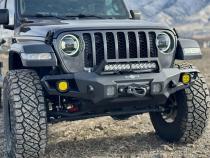Mid Front Bumper With Winch Plate For 18-25 Jeep Wrangler JL 2-4 Door 20-25 Gladiator Rock Slide Engineering