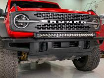 Bronco Steel Front Bumper 40In Center Light Mounting Bracket Kit Grimm Offroad