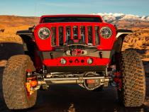 Bare Steel Nighthawk Front Bumper with Aluminum Skid for JK, JL, and JT - Bare Steel Artec Industries