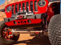 Powdercoat Nighthawk Front Bumper with Aluminum Skid for JK, JL, and JT - Black Powdercoat Artec Industries