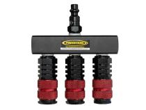 Air Hose Manifold Triple Outlet Power Tank