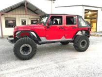 Jeep JK Unilimited Rocker Guards With Step 07-18 Wrangler JK Crusher Series Bare Steel Motobilt