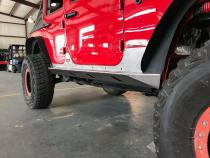 Jeep JK Unilimited Rocker Guards With Step 07-18 Wrangler JK Crusher Series Bare Steel Motobilt