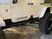Jeep JK Unilimited Rocker Guards With Step 07-18 Wrangler JK Crusher Series Bare Steel Motobilt