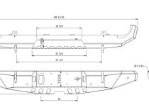 Hammer Series Rear Bumper for Jeep JT Gladiator Motobilt